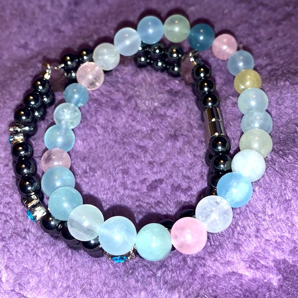 🪬2/$20🪬New 8mm Nat Morganite Stretch Bracelet (Fits a Larger Wrist 7.5-9”) - Picture 16 of 16